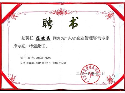 广东省企业管理咨询专家库专家